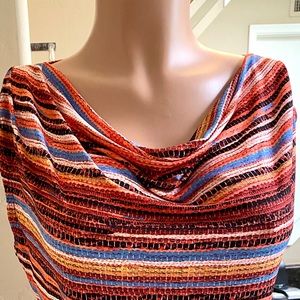 Jennie & Marlis Colorful Sleeveless Blouse, Size M